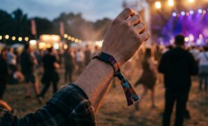 Event wristband at a festival